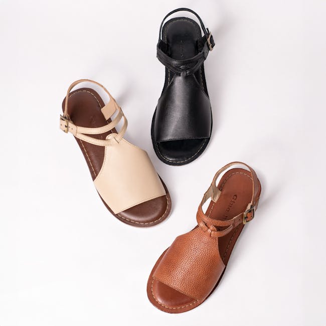 Apex Men Kolhapuri Sandal Brown Leather