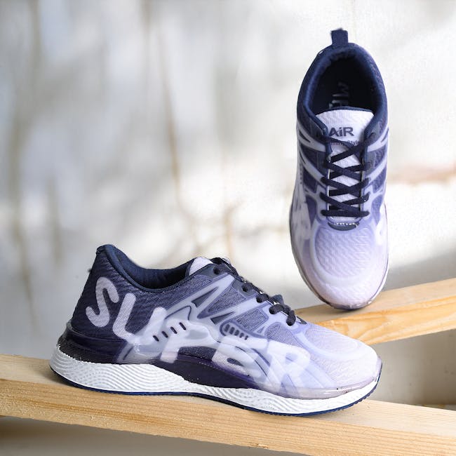 Walton Men Running Shoes Mesh White Blue 4